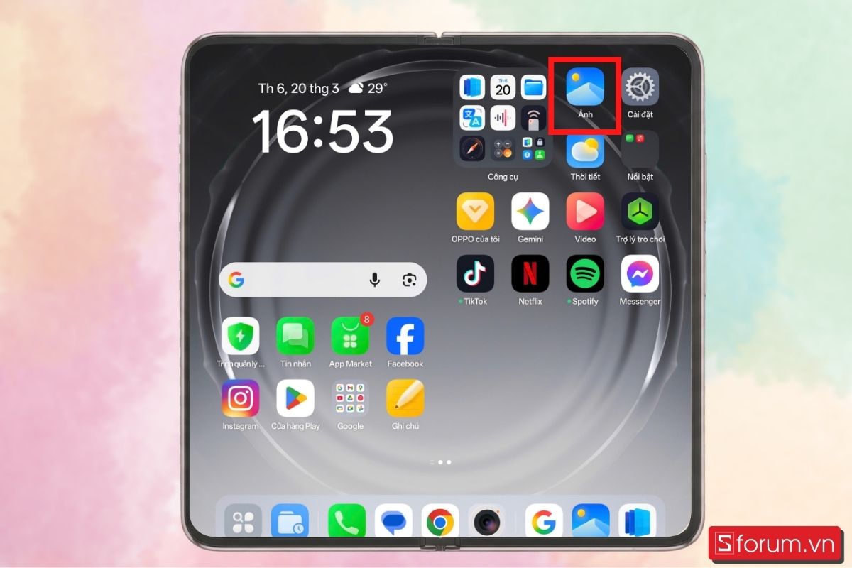 Bước 1: Mở ứng dụng Ảnh