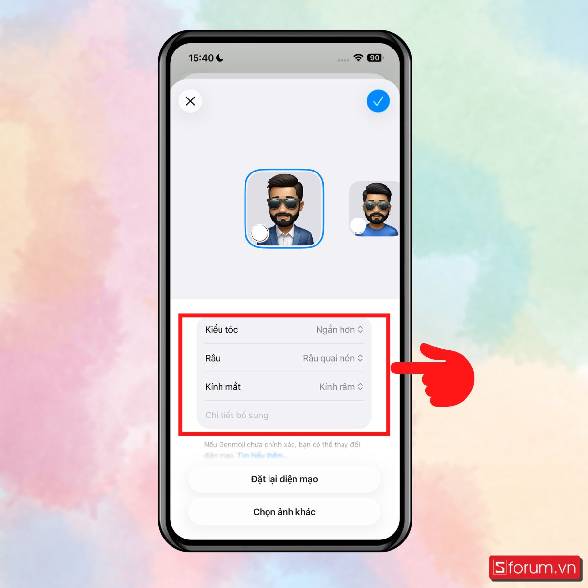 Cách tạo gemoji động cá nhân hóa với Apple Intelligence -  Tùy chỉnh theo ý muốn