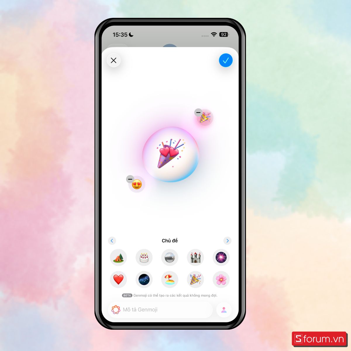 Cách tạo gemoji động cá nhân hóa với Apple Intelligence -  Xem kết quả