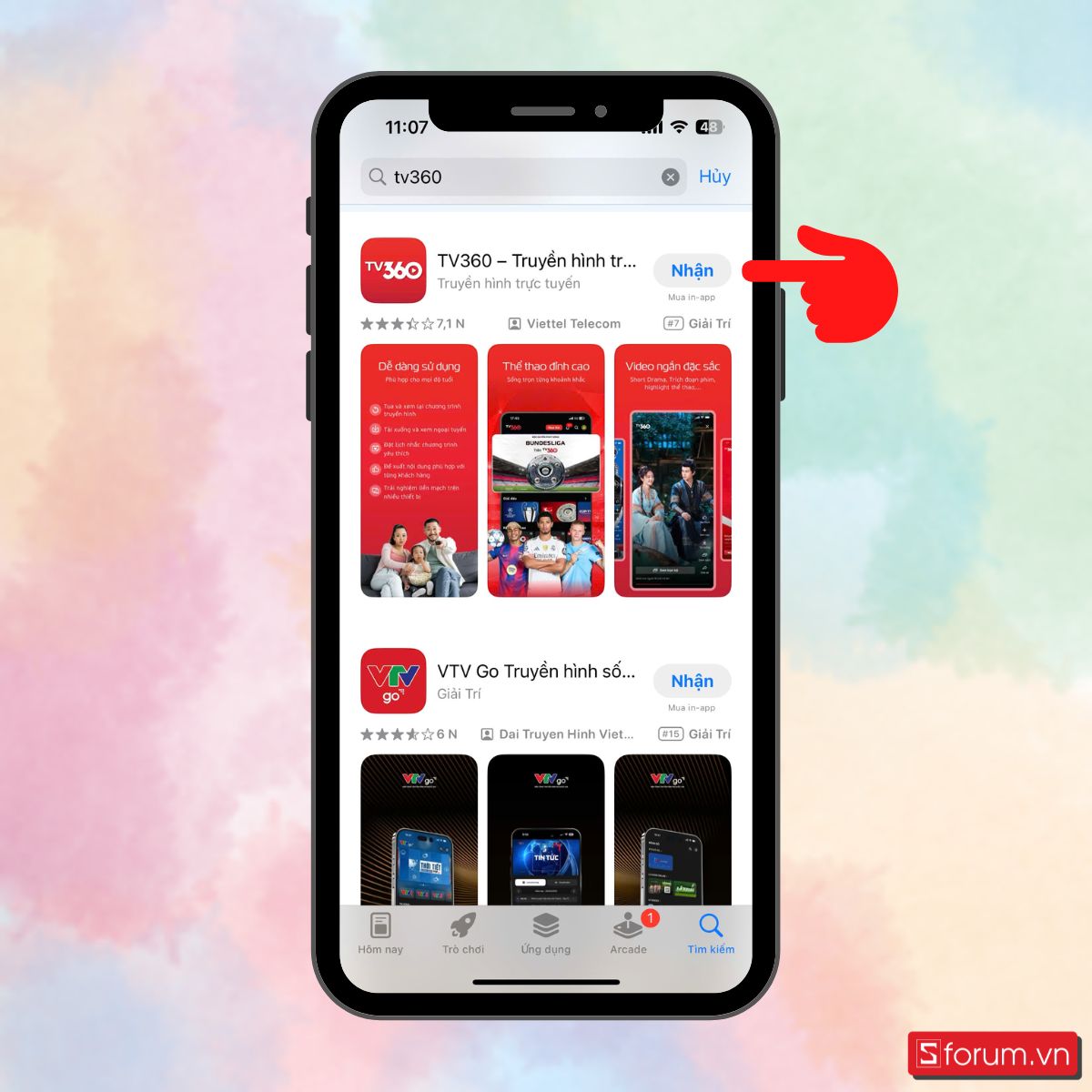 Cách xem thông tin chính phủ trên TV360-5