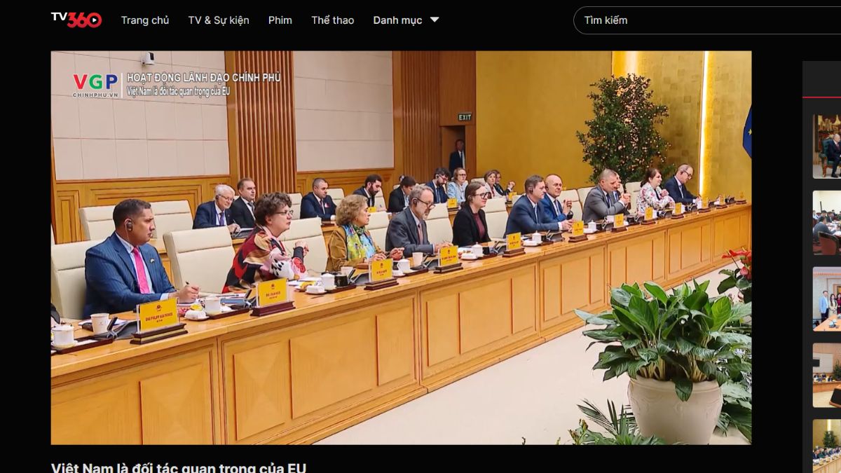 Giới thiệu nội dung Thông tin chính phủ trên TV360