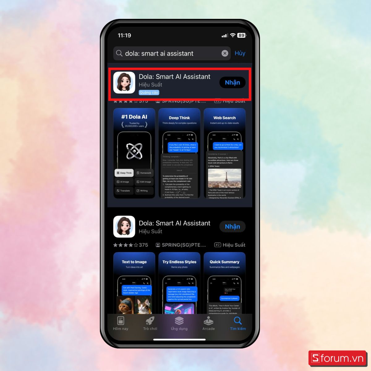 Bước 1: Tải app Dola: Smart AI Assistant.