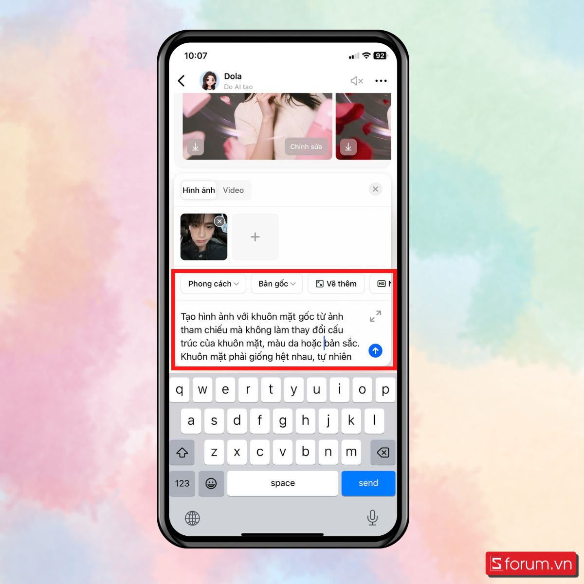 Bước 4: Nhập prompt.