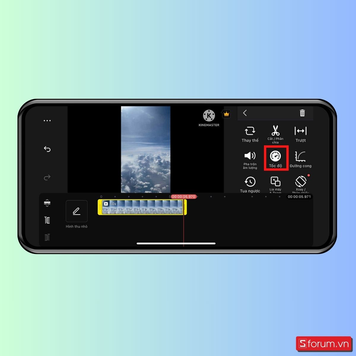 Cách tua nhanh video trên iPhone bằng KineMaster - bước 5
