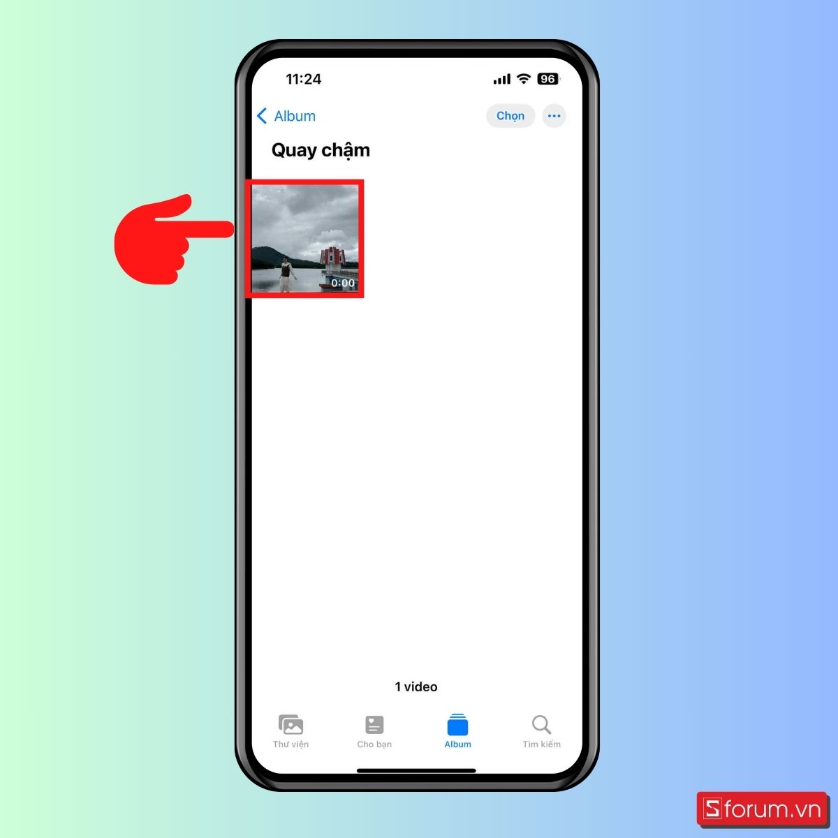 Cách tua nhanh video trực tiếp trên iPhone - bước 1