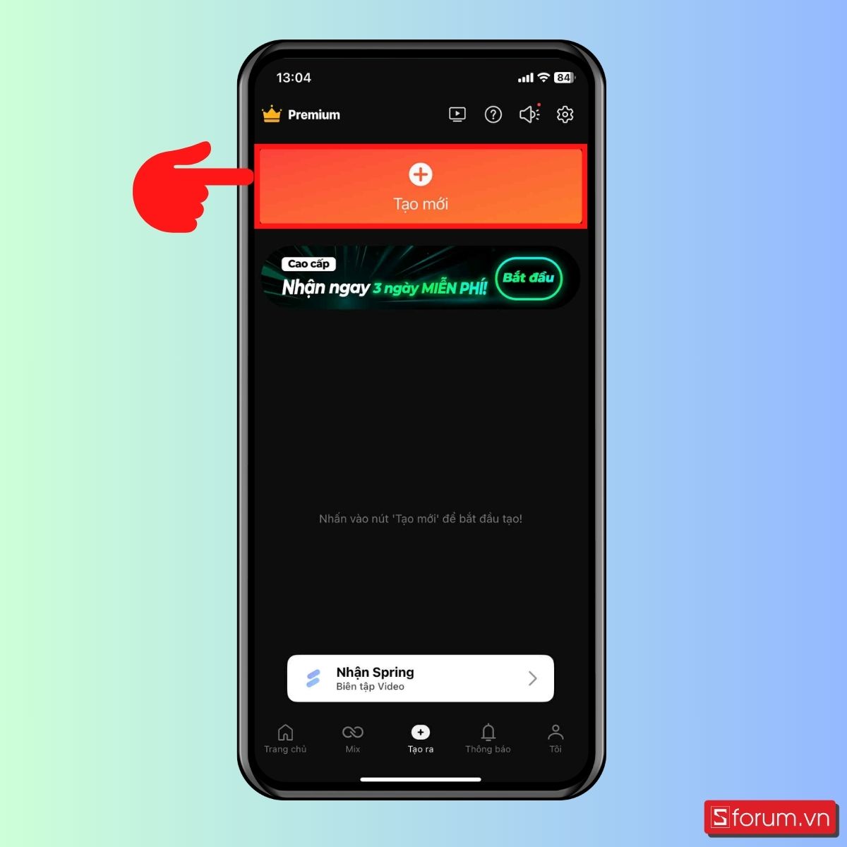 Cách tua nhanh video trên iPhone bằng KineMaster - bước 2