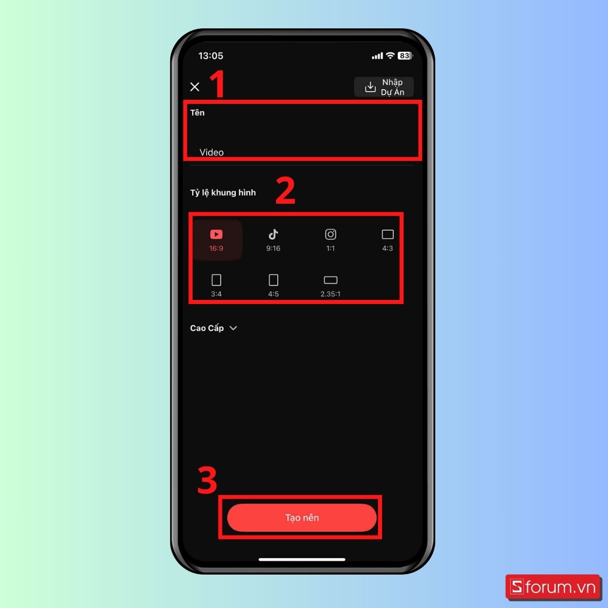 Cách tua nhanh video trên iPhone bằng KineMaster - bước 3
