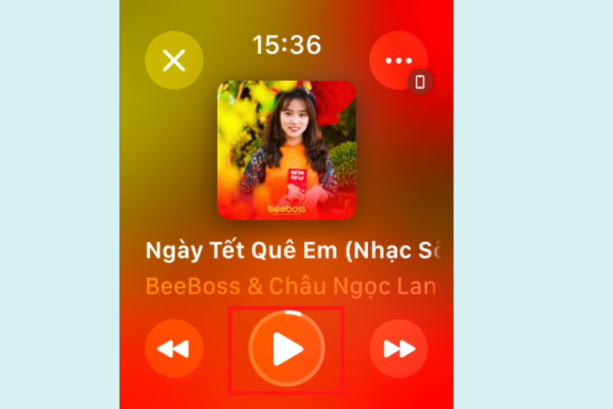 Nhấn vào nút Phát để bắt đầu phát nhạc