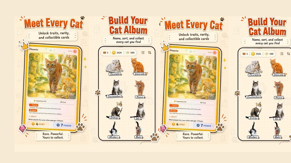 Ứng dụng cho phép bạn bắt mèo và sưu tầm thẻ bài giống như Pokémon cực thú vị
