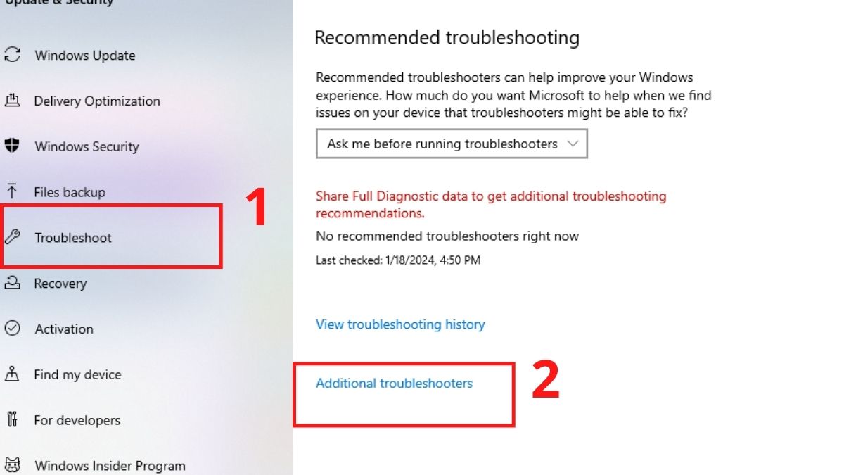 Dùng công cụ Windows Update Troubleshooter - Bước 2