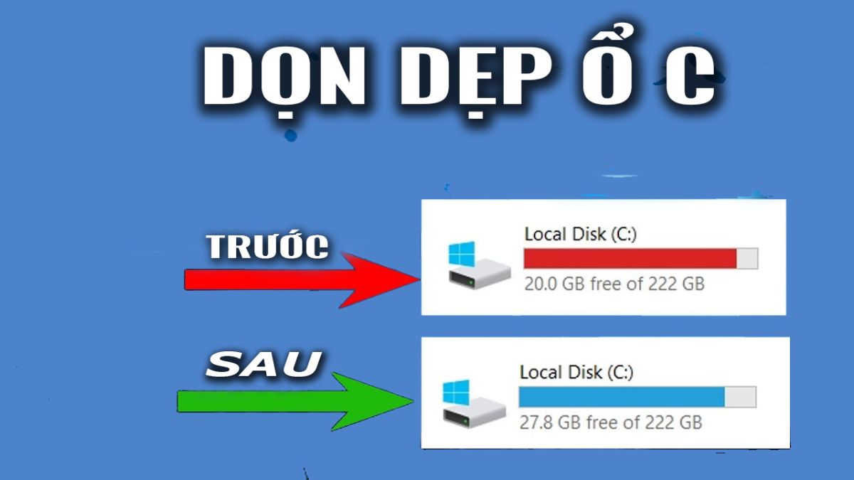 khắc phục lỗi Your device is missing important security and quality fixes bằng Dọn dẹp dung lượng ổ đĩa