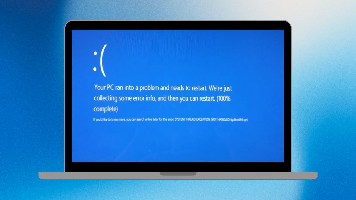 Sửa lỗi Your device ran into a problem and needs to restart
