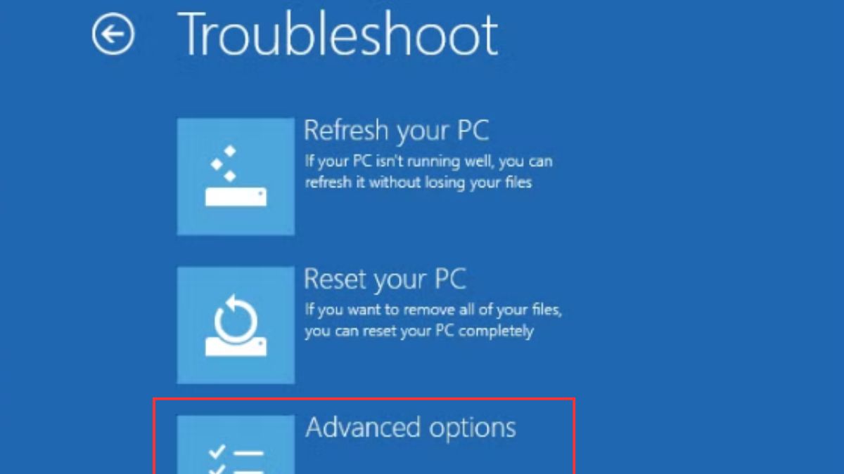 sửa lỗi Your device ran into a problem and needs to restart bằng khởi động máy ở chế độ safe mode - bước 4