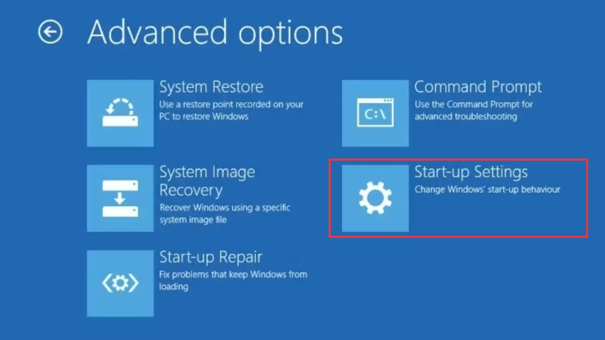 sửa lỗi Your device ran into a problem and needs to restart bằng khởi động máy ở chế độ safe mode - bước 5