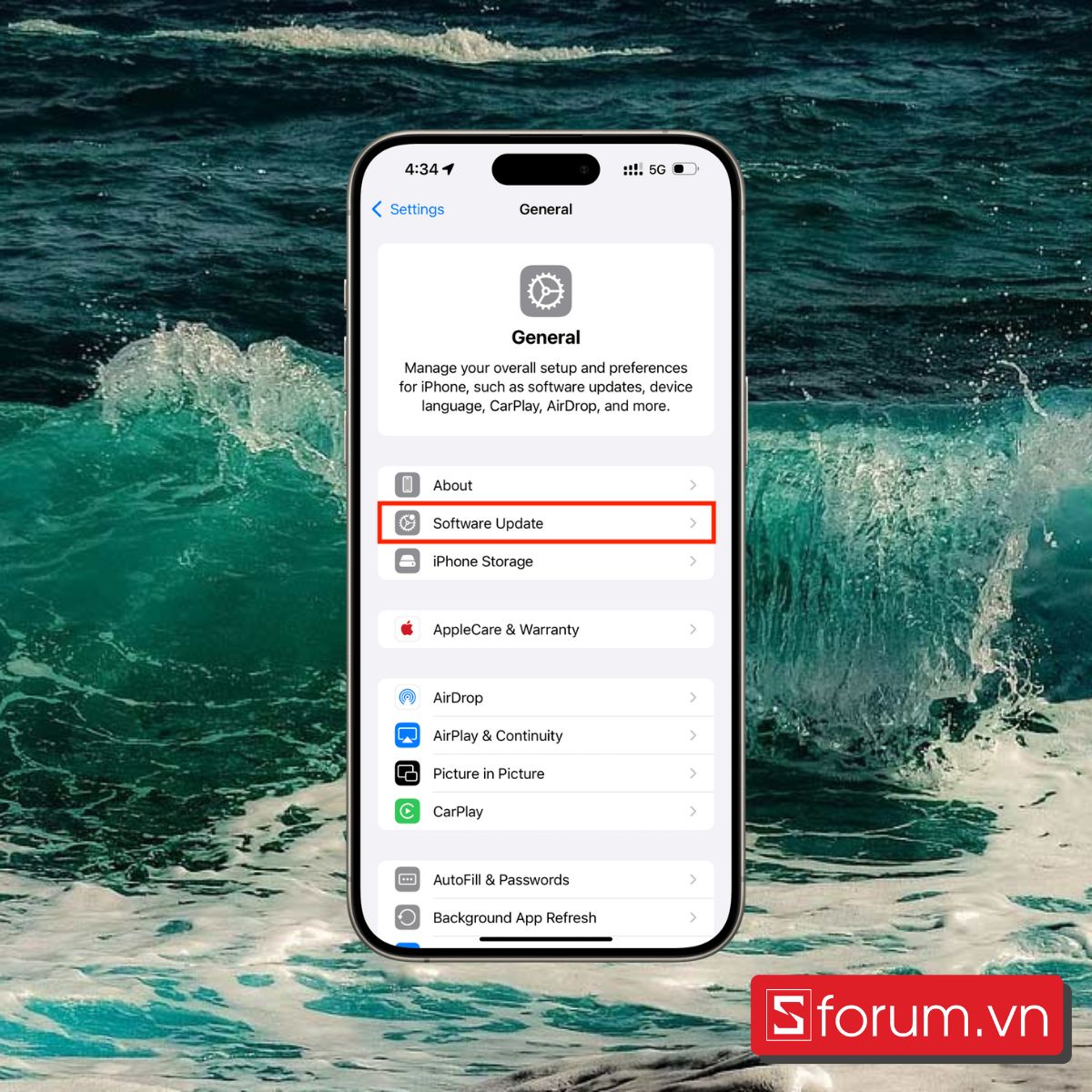 Khắc phục lỗi không kết nối Apple Watch với iPhone bằng cách kiểm tra cập nhật phần mềm - bước 3