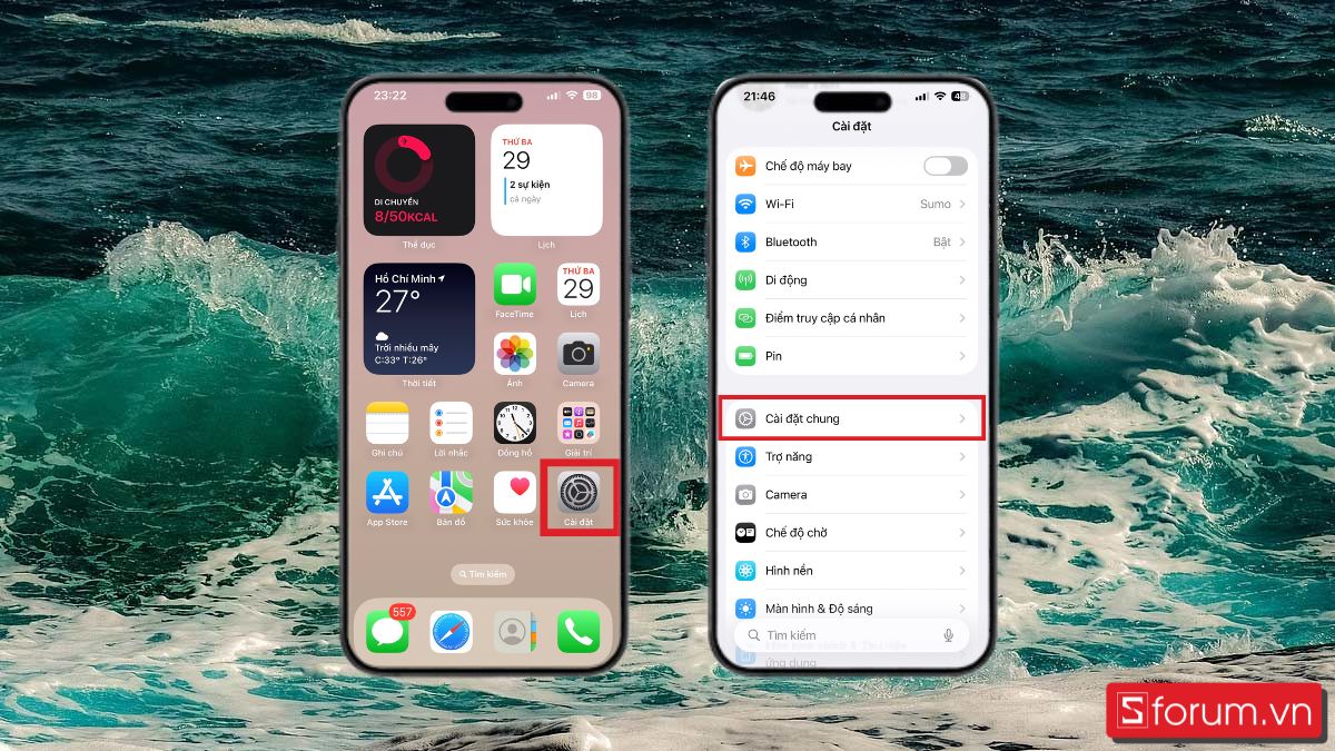 Khắc phục lỗi không kết nối Apple Watch với iPhone bằng cách Reset lại cài đặt mạng - bước 1