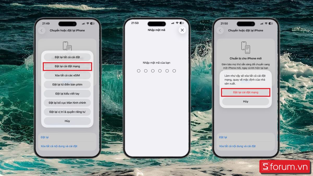 Khắc phục lỗi không kết nối Apple Watch với iPhone bằng cách Reset lại cài đặt mạng - bước 3
