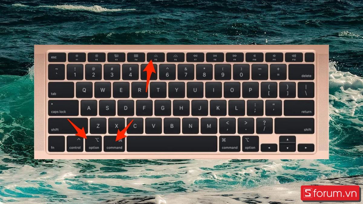 bật bàn phím ảo Macbook bằng phím tắt bước 1