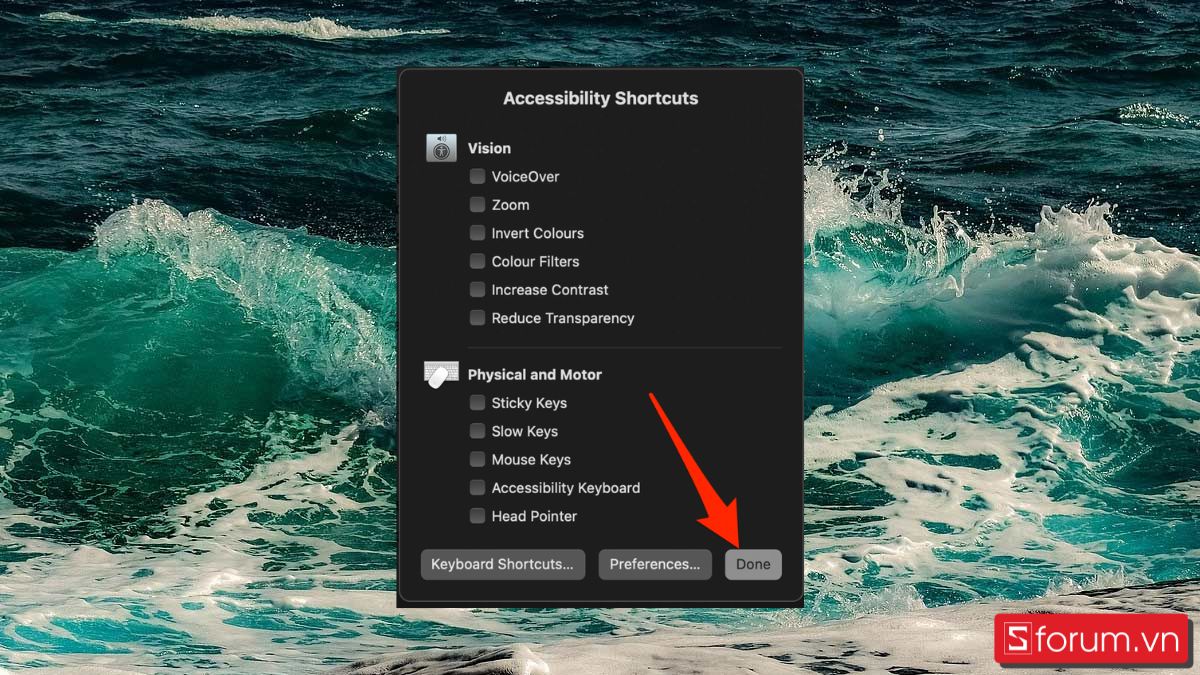 bật bàn phím ảo Macbook bằng phím tắt bước 3