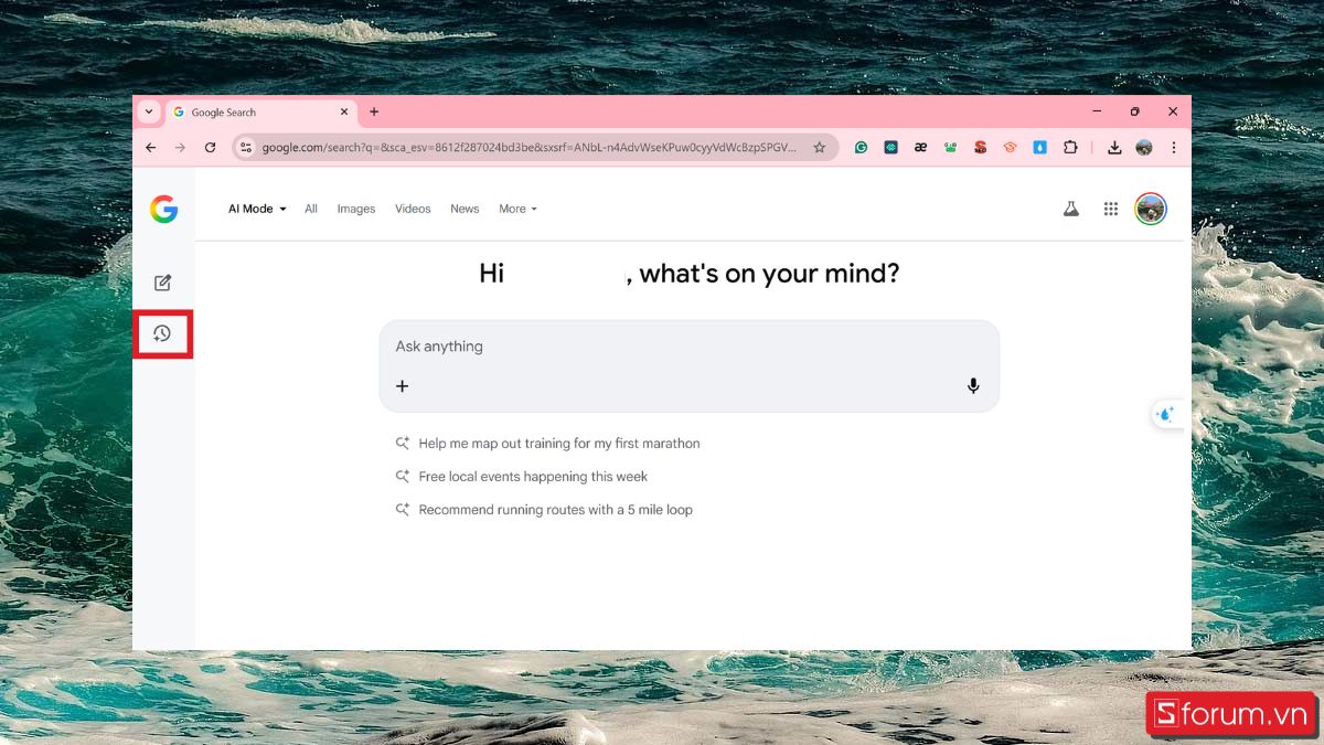 Vào lịch sử hoạt động