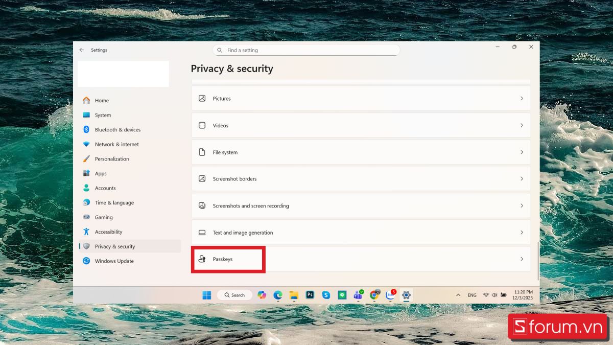 bật quyền truy cập Passkey cho ứng dụng Windows 11 - 5