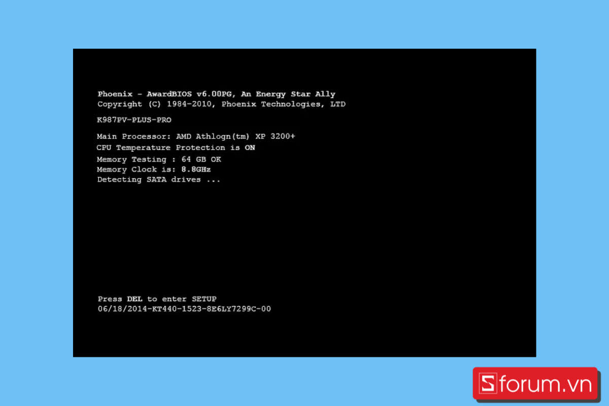 Khắc phục lỗi BIOS không nhận SSD bằng cách kiểm tra BIOS - bước 1
