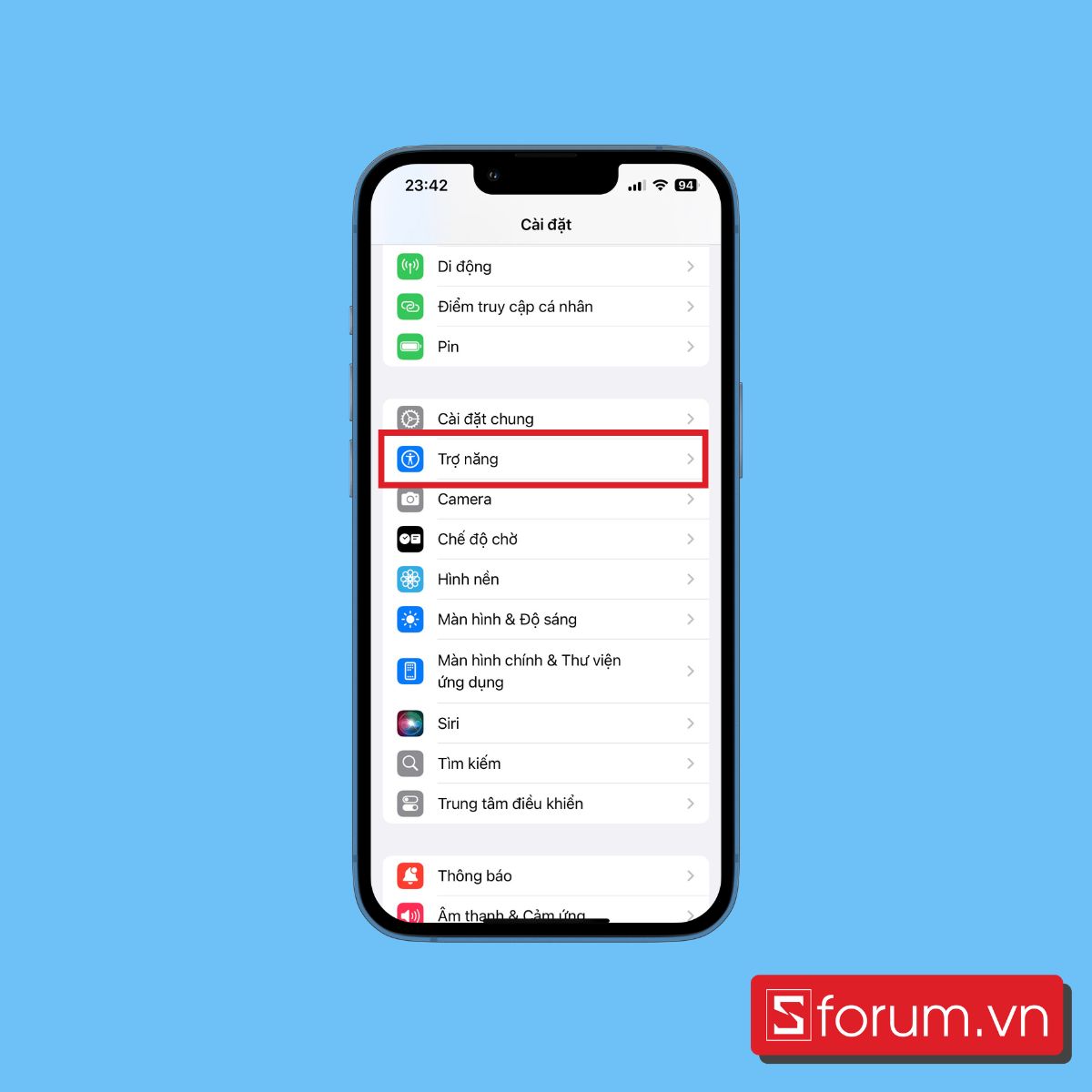 Cách bật chế độ rung trên iPhone trong cài đặt bước 2