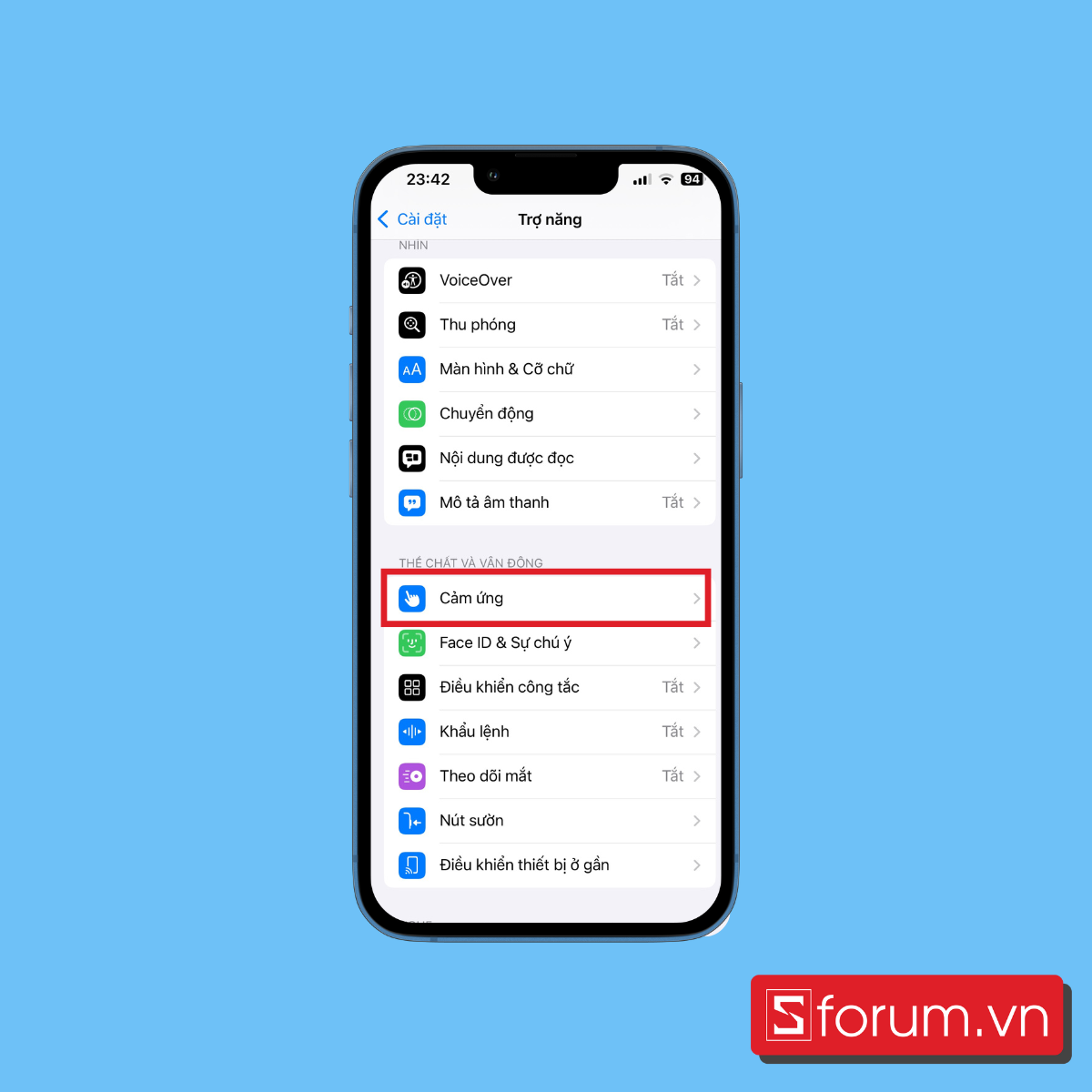Cách bật chế độ rung trên iPhone trong cài đặt bước 3