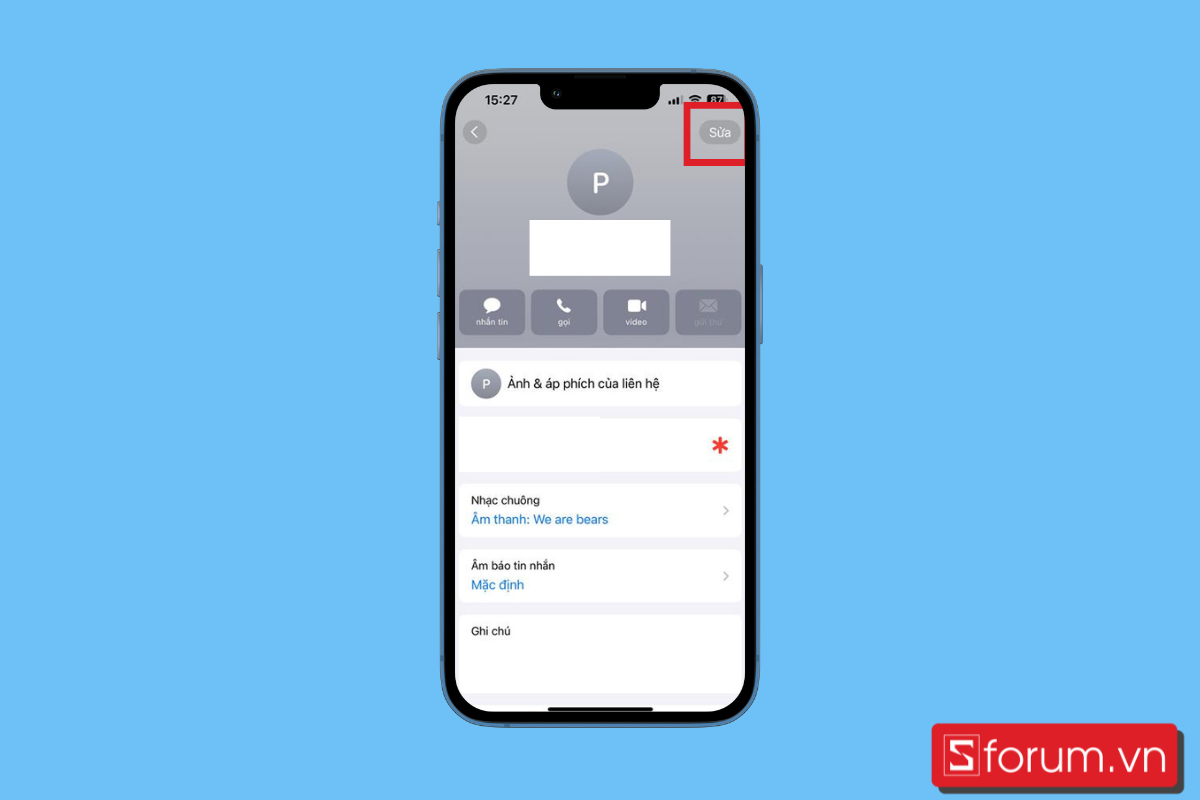 nhấn sửa để thực hiện cách bật chế độ rung iPhone