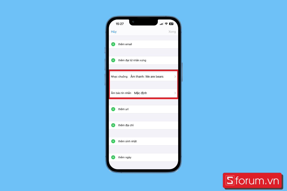 chọn nhạc chuông để thực hiện cách bật chế độ rung iPhone
