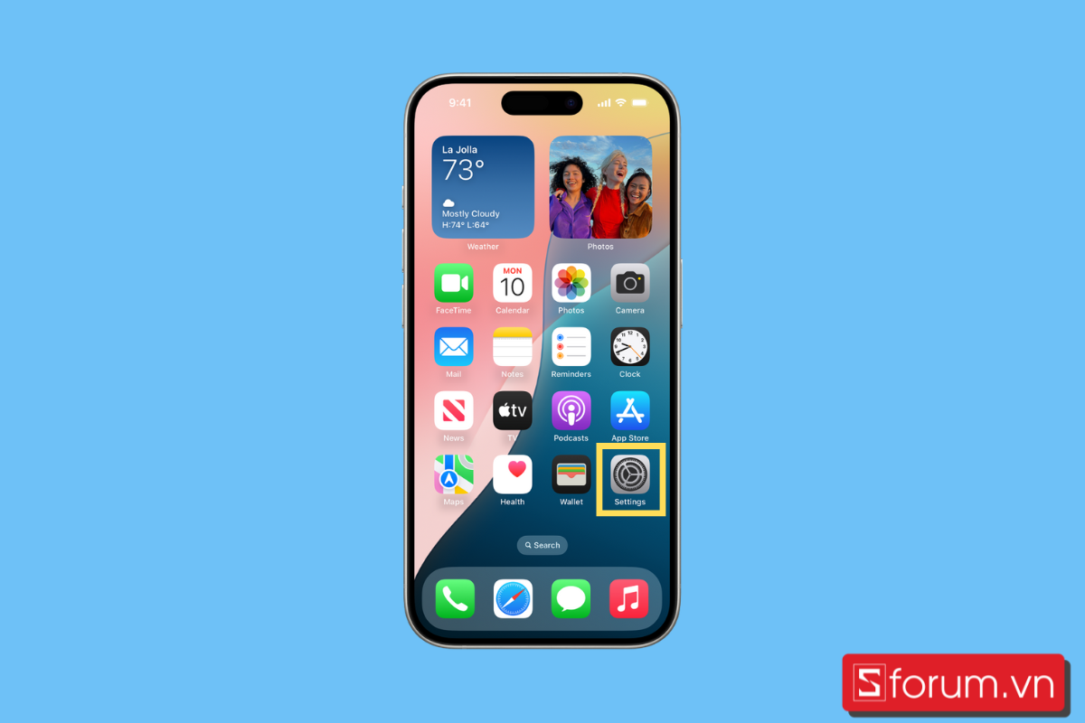 Mở nhạc chuông để thực hiện cách bật chế độ rung iPhone trên iphone có nút home