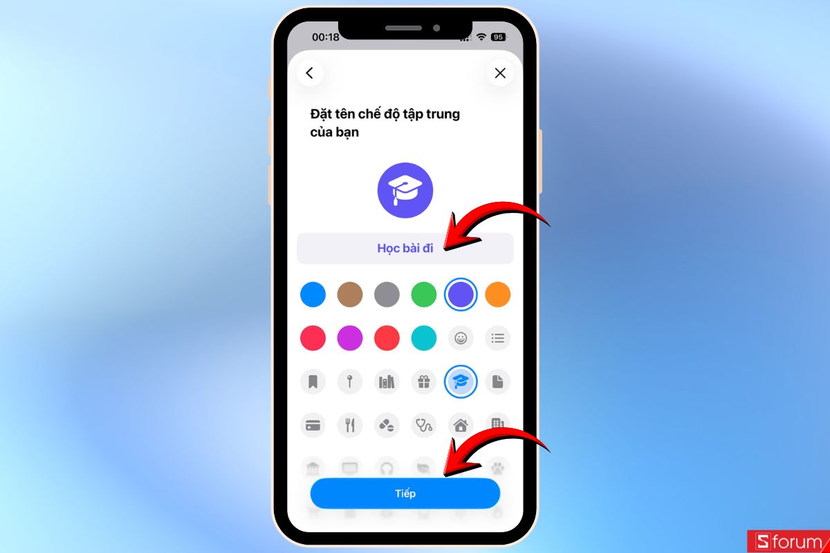 Đặt tên cho chế độ cần tạo
