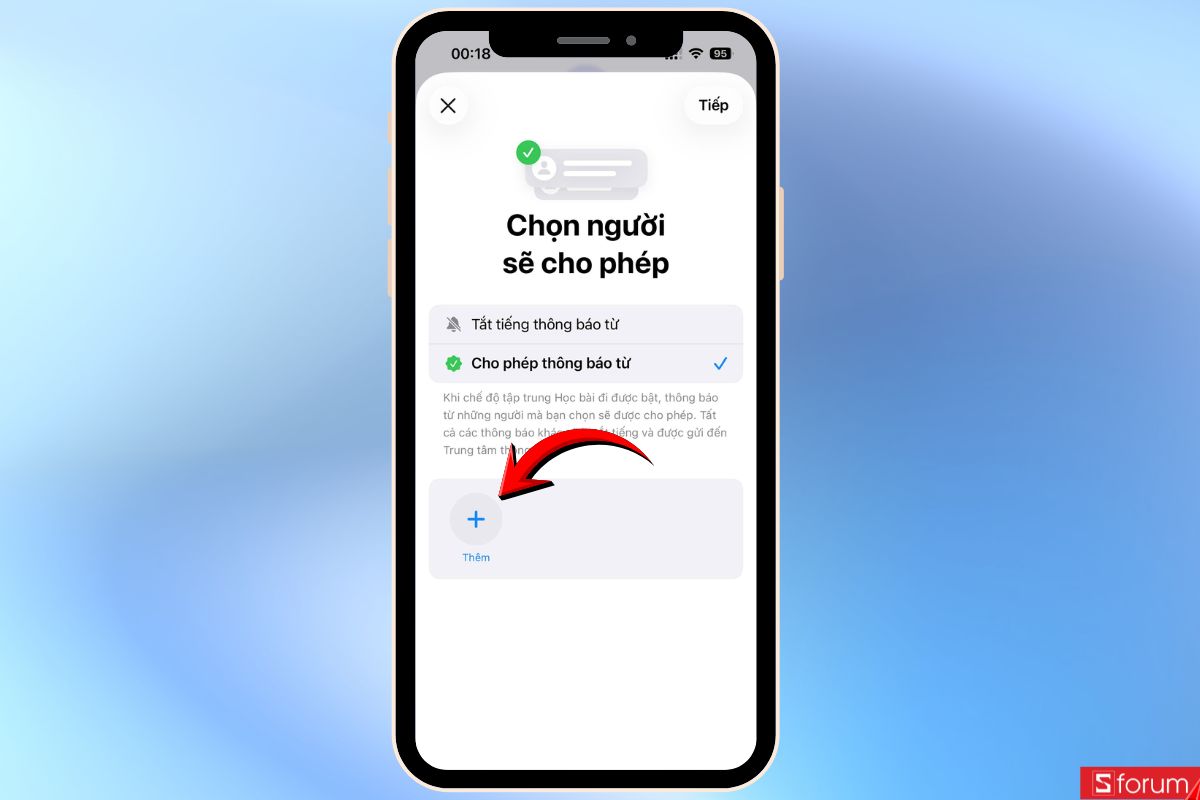 Thêm người mà bạn có thể nhận thông báo