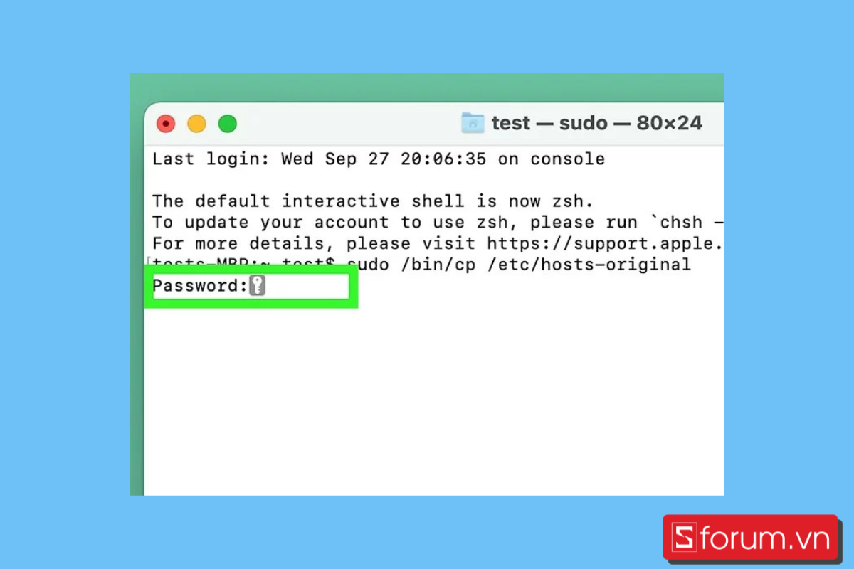cách chặn 1 trang web trên Safari MacBook bằng file hosts - bước 3