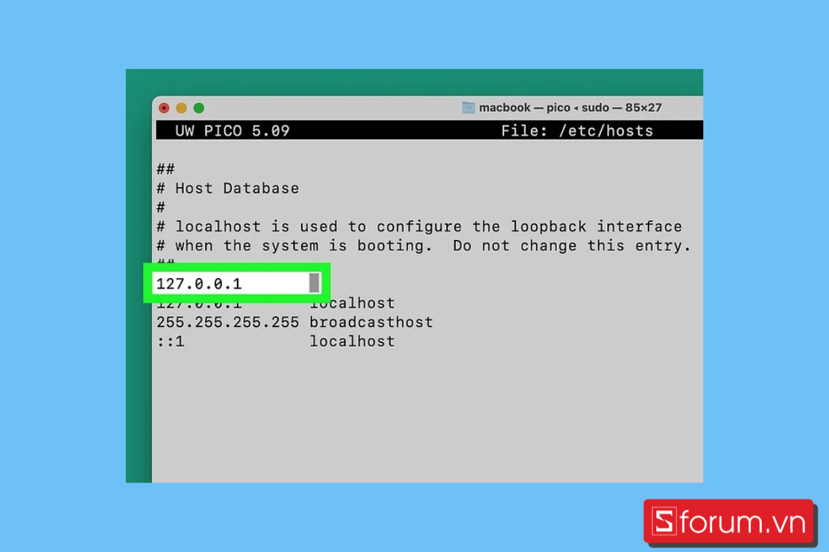 cách chặn 1 trang web trên Safari MacBook bằng file hosts - bước 6