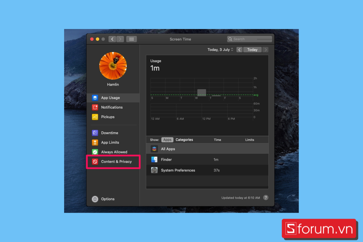 cách chặn 1 trang web trên Safari MacBook bằng screen time - bước 3