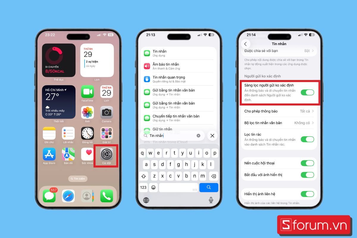 Cách chặn và lọc tin nhắn rác trong ứng dụng iMessage bước 5