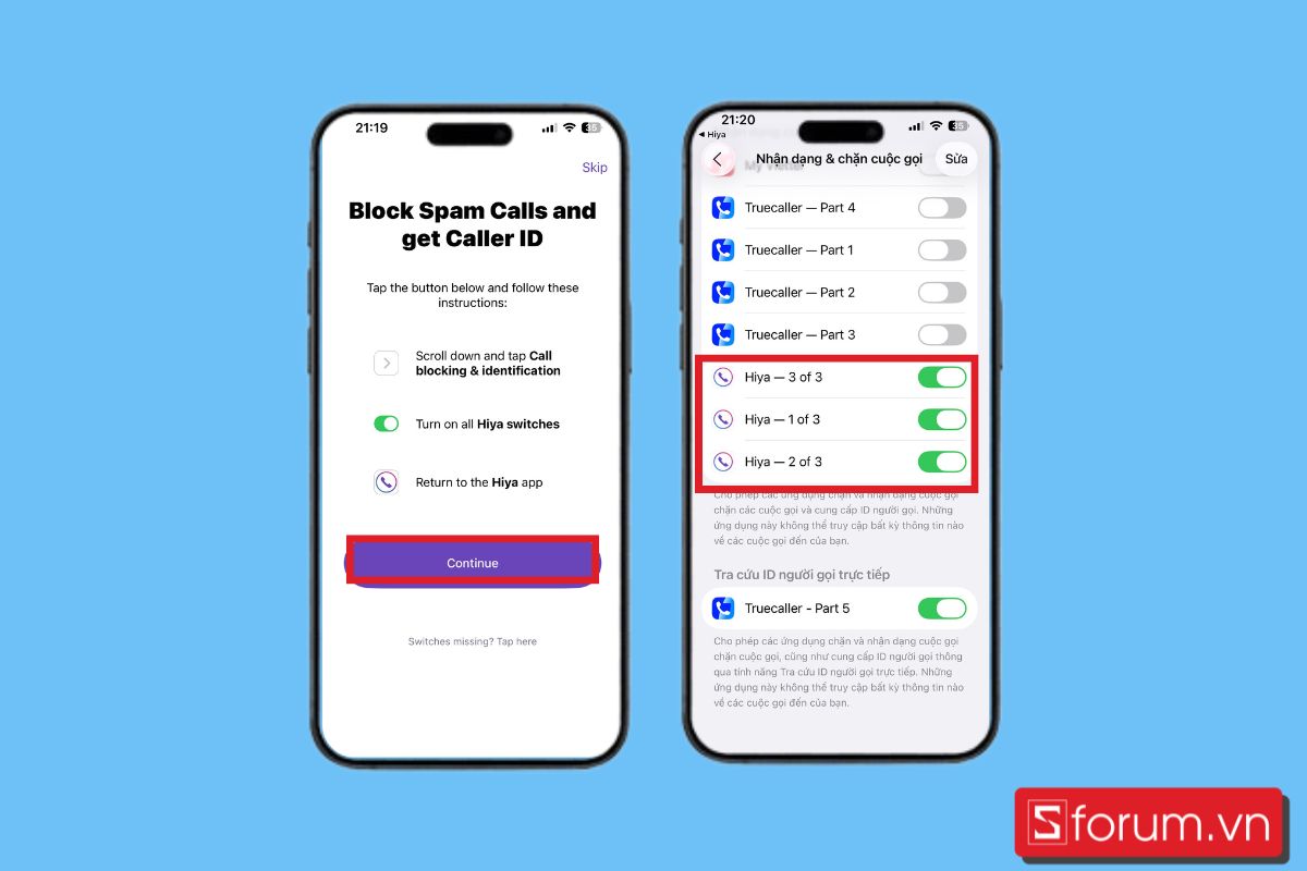Cách chặn cuộc gọi rác trên iPhone bằng Hiya bước 3