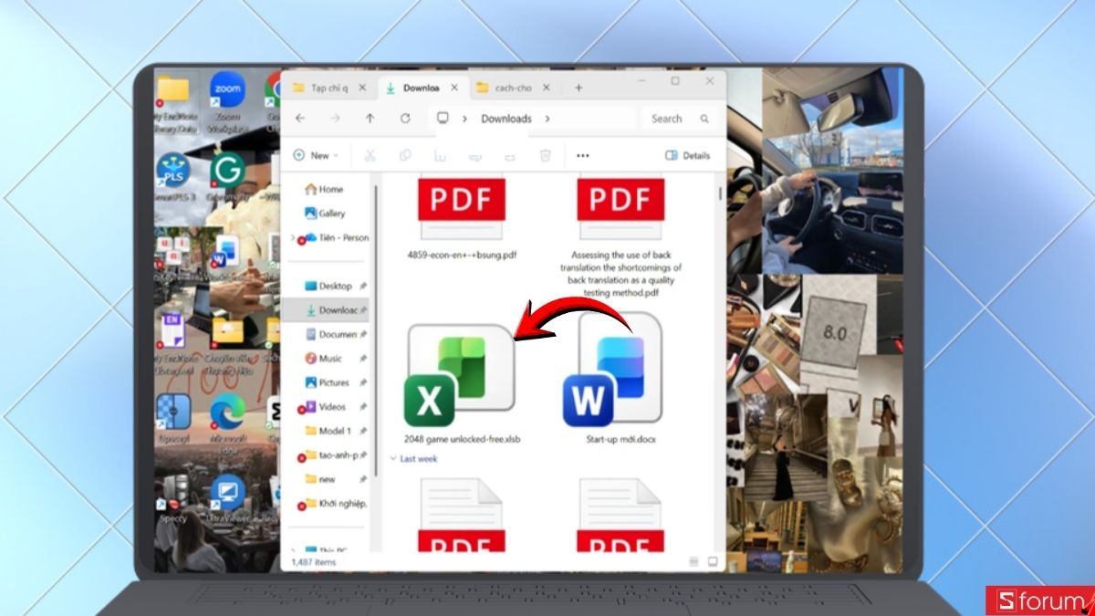 Tải file excel về máy