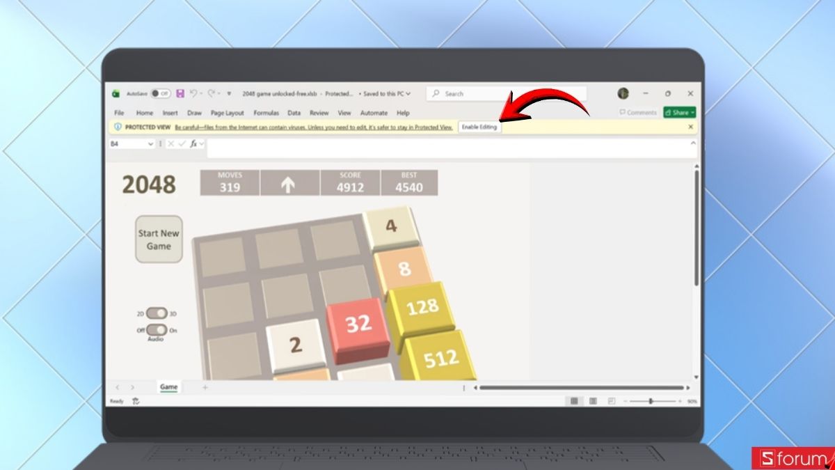 Cho phép chỉnh sửa trên Excel