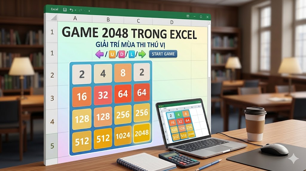 Cách chơi game 2048 trong Excel giúp giảm căng thẳng trong thời gian thi cử Cách chơi game 2048 trong Excel giúp giảm căng thẳng trong thời gian thi cử