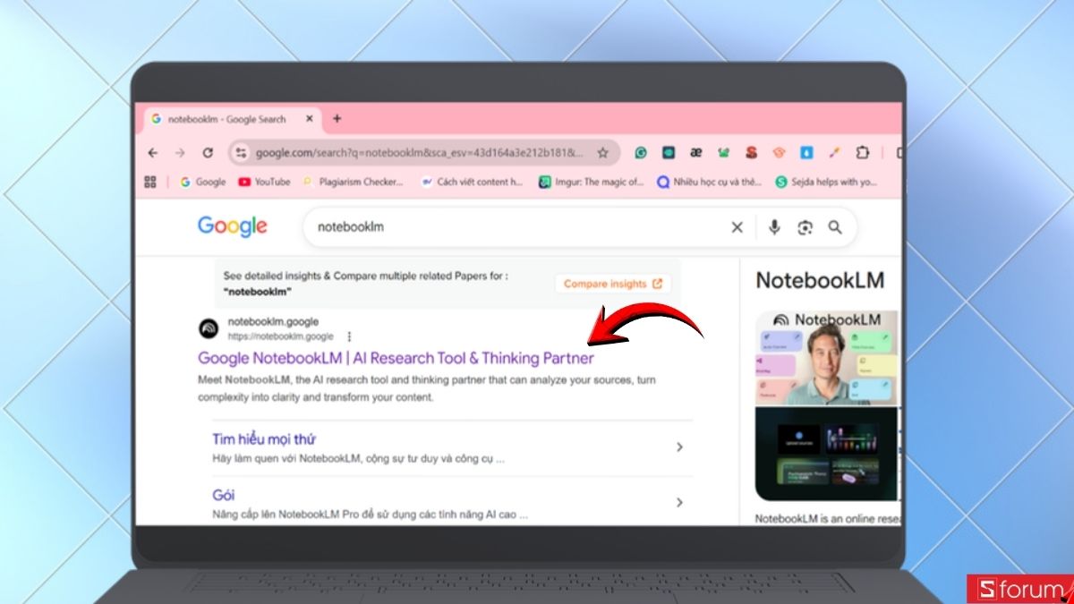 Truy cập vào Google NotebookLM