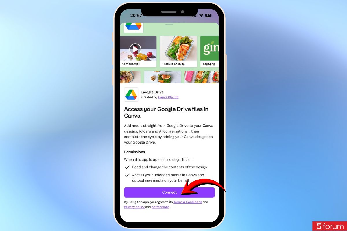 Nhấn vào Connect
