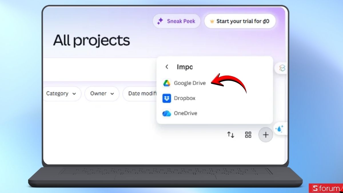 Chọn Google Drive