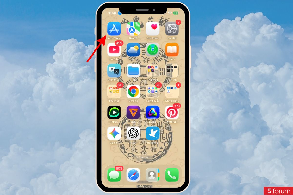 Vào App Store