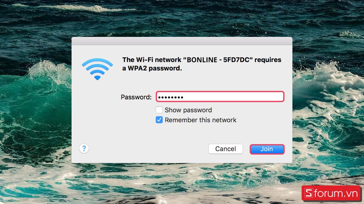 cách quên wifi trên macbook 17