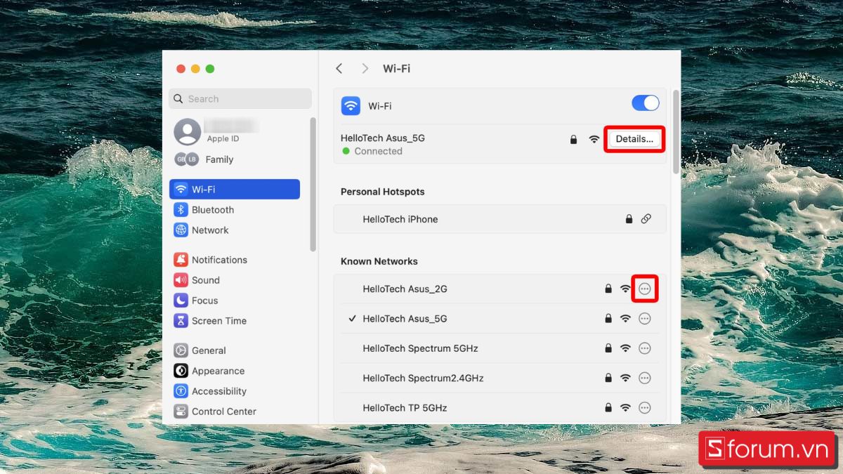 cách quên wifi trên macbook 5