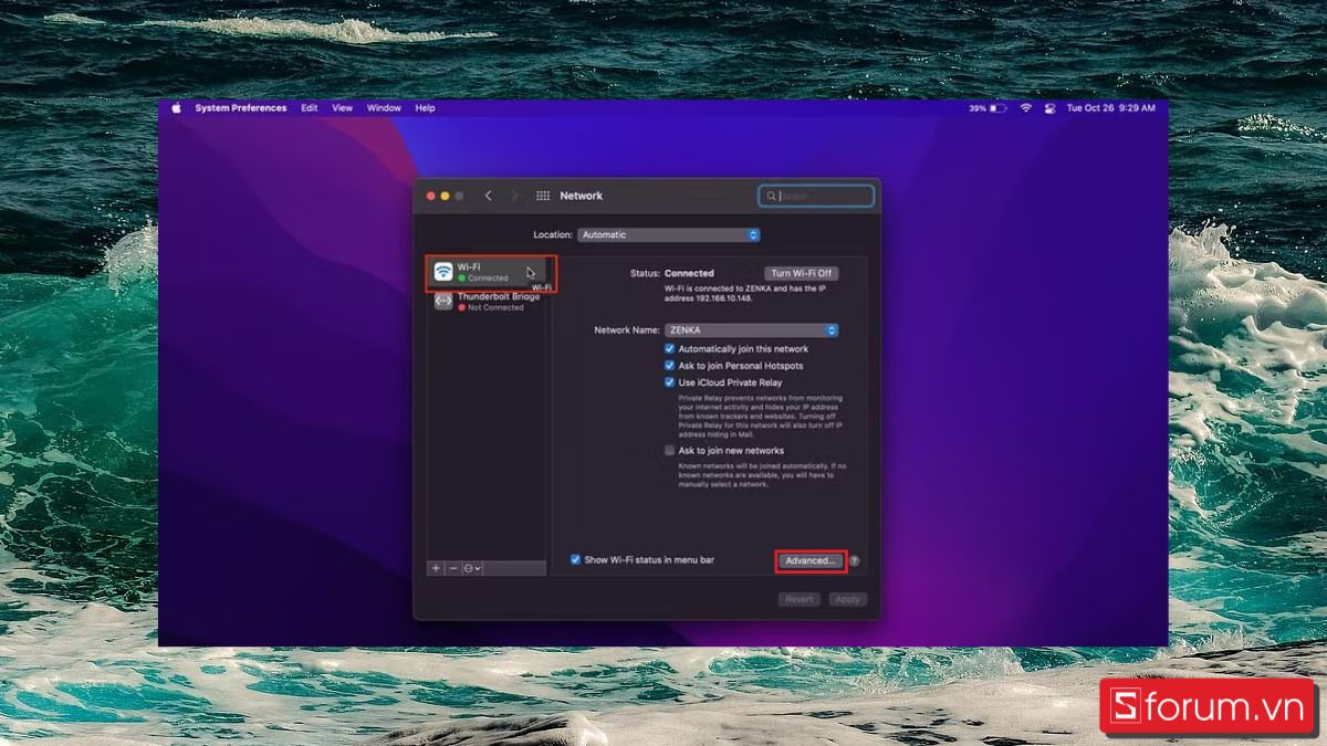 cách quên wifi trên macbook 9
