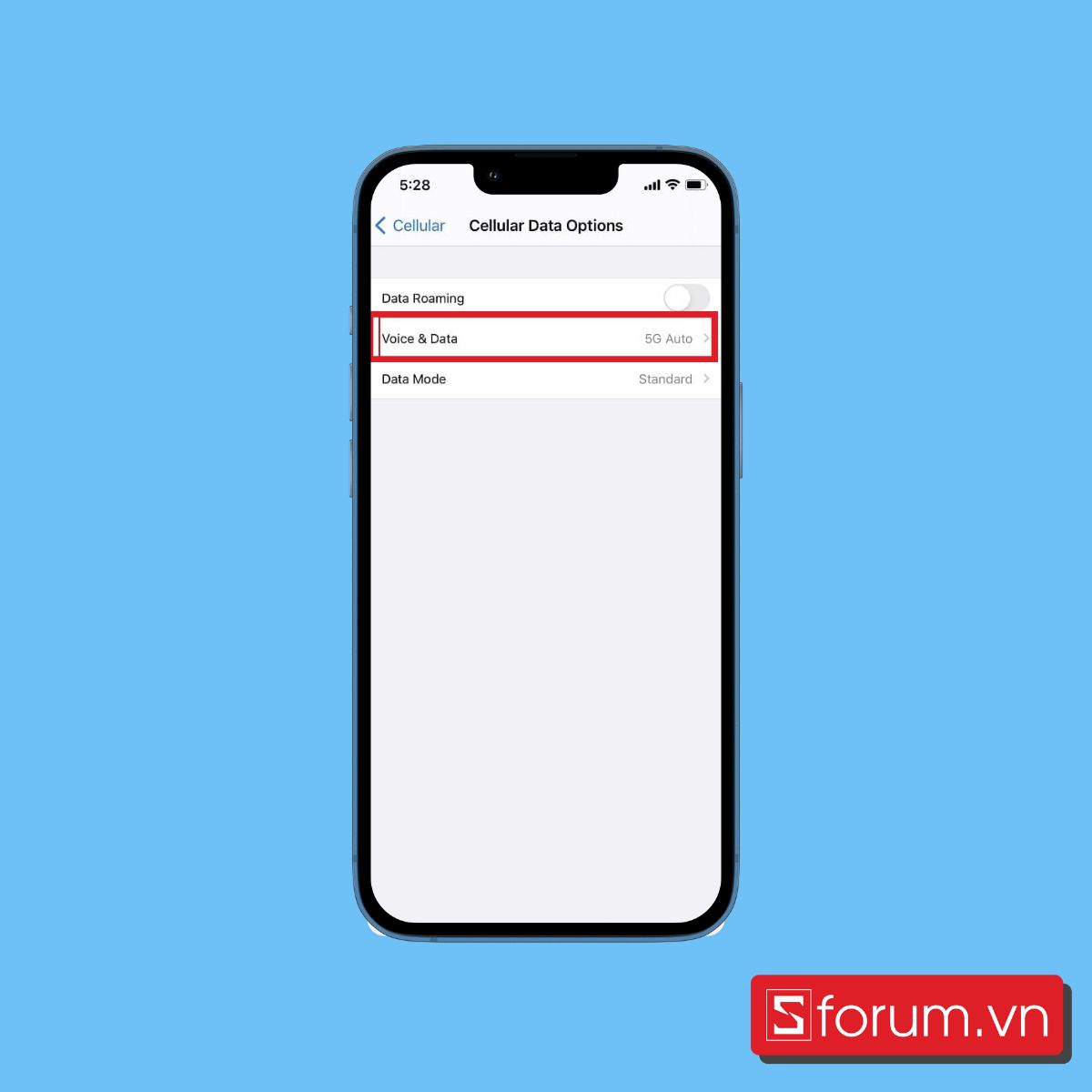 cách tắt 5g trên iphone 10