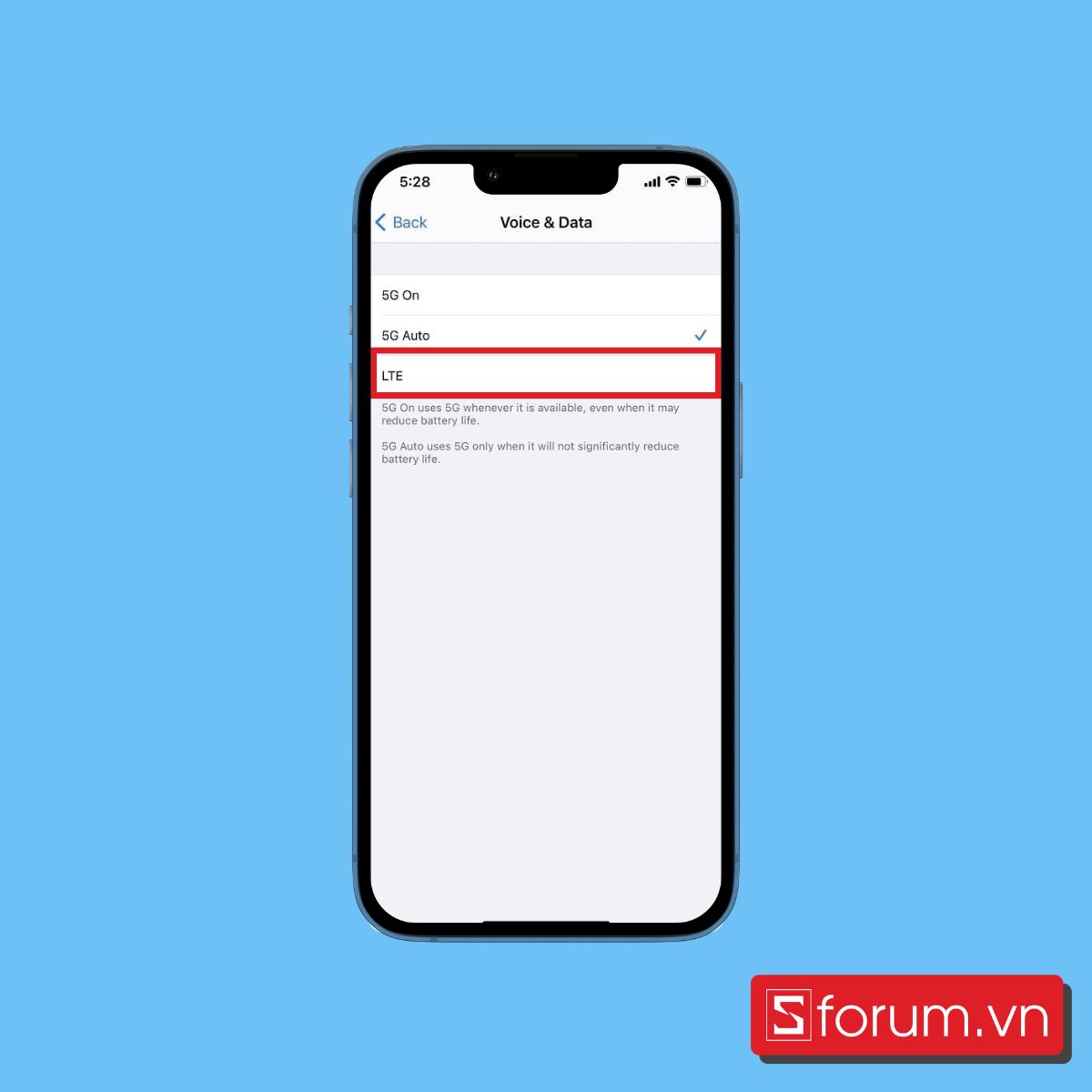 cách tắt 5g trên iphone 6